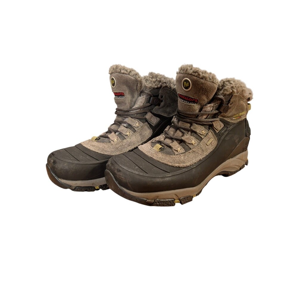 Merrell WinterLude 6 Womens Sz 8. Dusty Olive Gray + Black Hiking Boots J87618